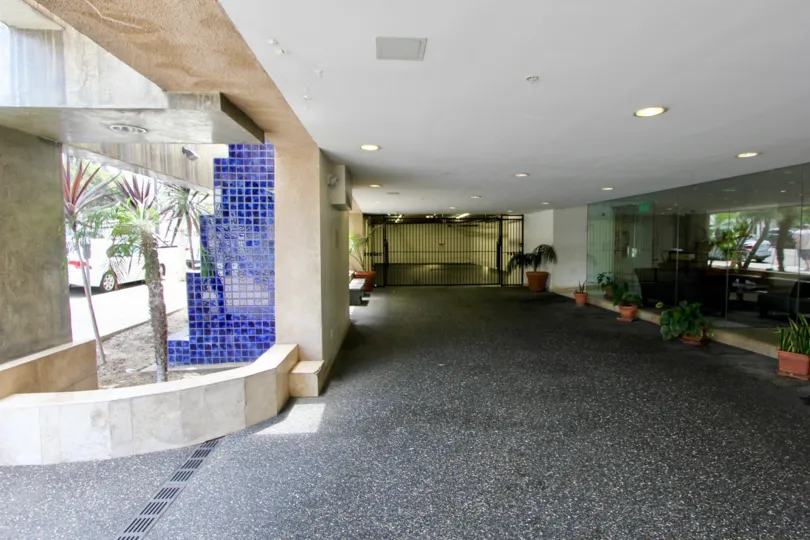 The beautiful and serene lobby with gated entrance