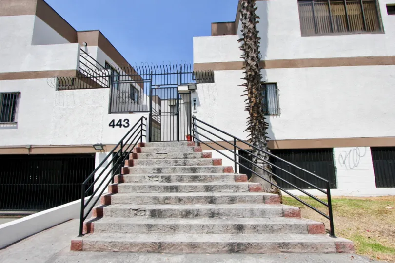 High, secure, and long stairway to Gramercy Townhouse