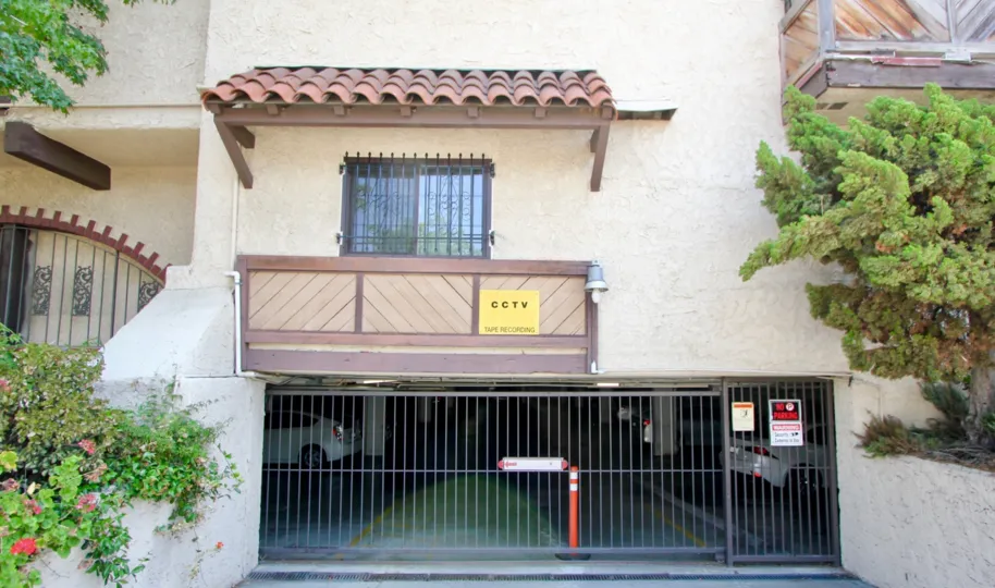 Amazing details of Hancock Townhomes and the garage for parking, Koreatown, California