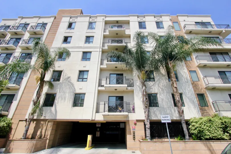 The Gramercy community balconies in Koreatown California