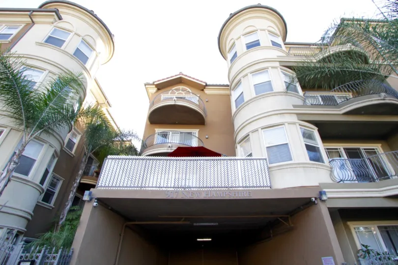 The address to The Kensington is above the entrance to the garage