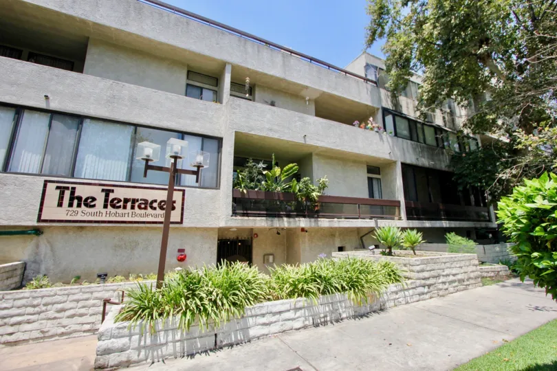The big hotel with nice front view and nice climate with balcony