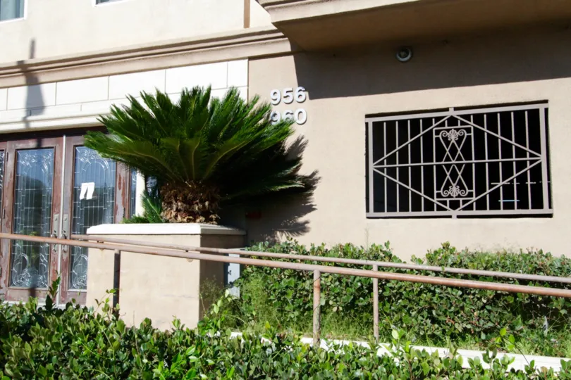 A ramp leads to the entry door of Wilton Heights