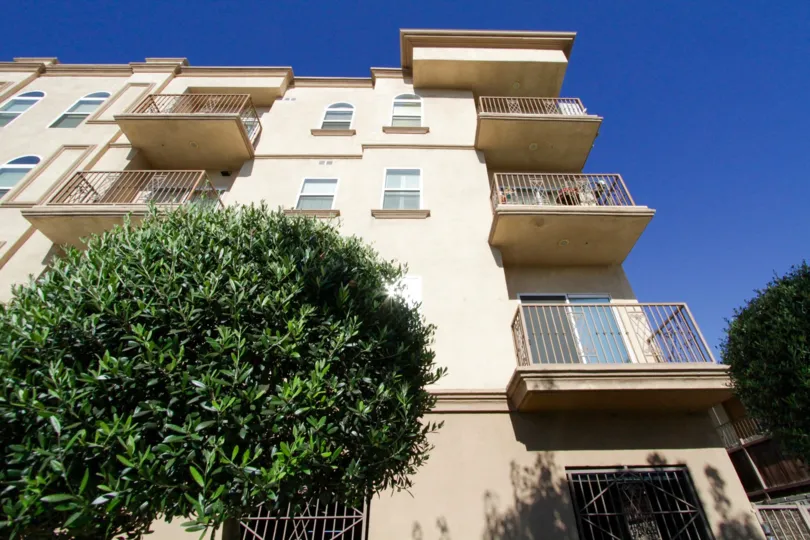 The corner units of Wilton Heights offer balconies