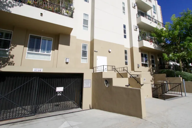 The garage to Wilton Villas is a gated subterranean area