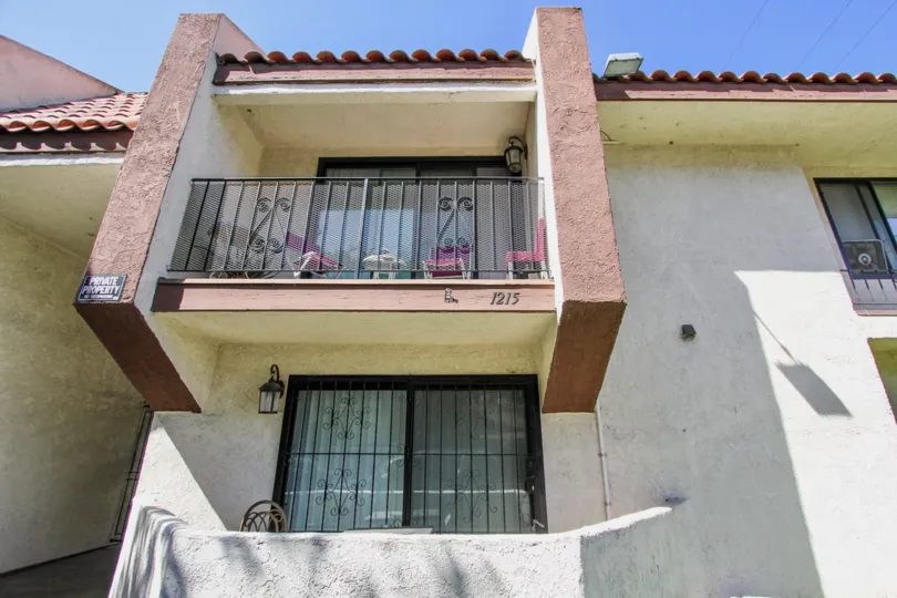 The balconies at 1215 Ohio Ave in Long Beach, California