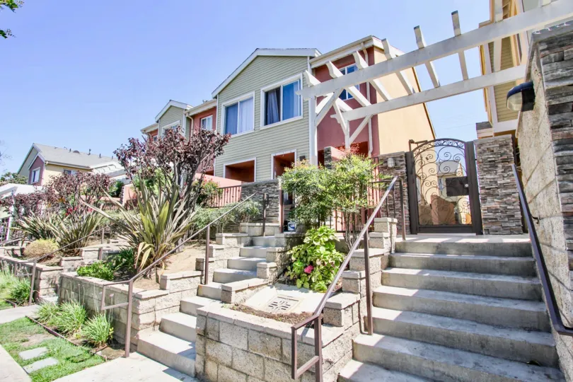 The stairs leading up to 1500 Pine Ave