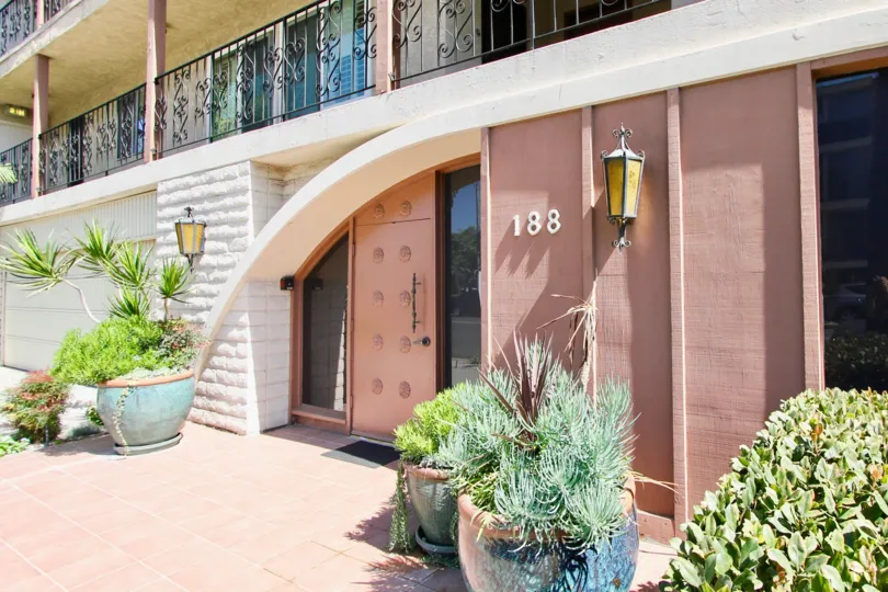 The address on the building at 188 Temple Ave in Long Beach, California