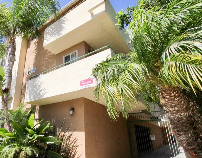 The balconies seen at 3529 E Broadway in Long Beach, California