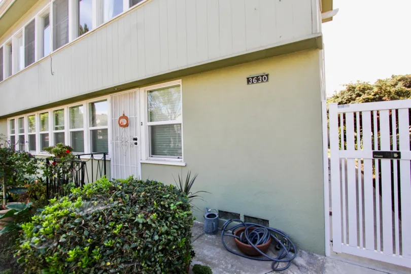 The address on the building at 3630 E 2nd St