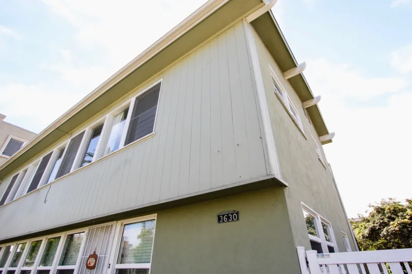 The view of the corner building at 3630 E 2nd St