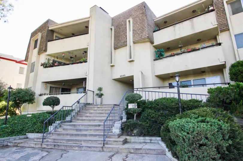 The stairs leading up to 4005 Virginia Rd in Long Beach, California