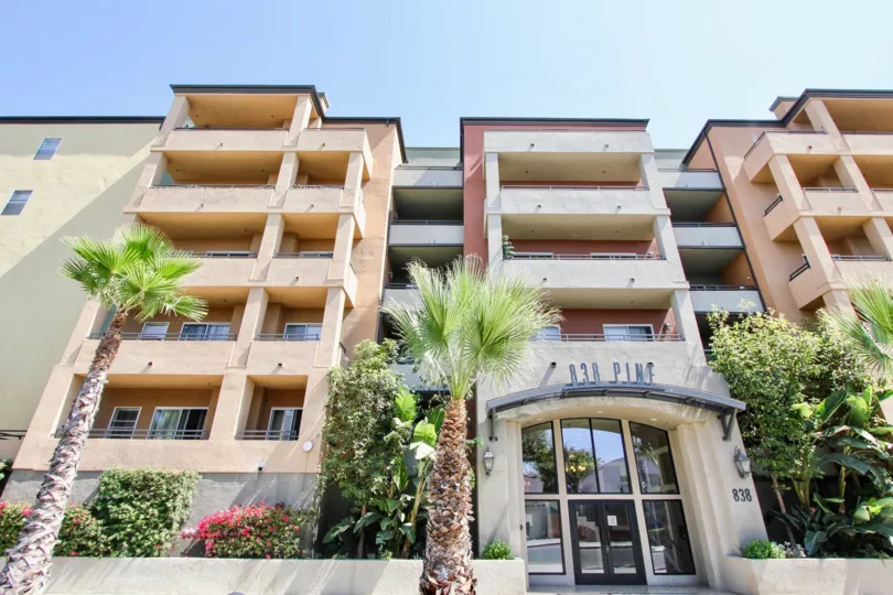 The view of the building at 838 Pine