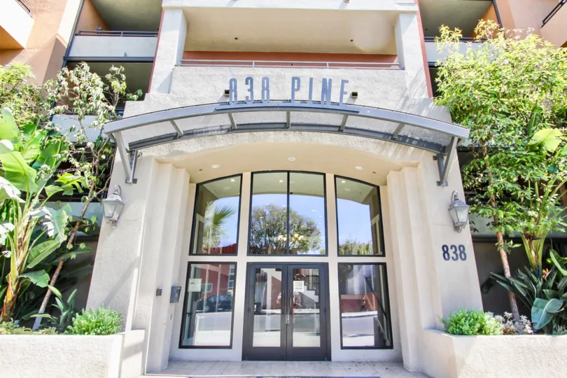 The entrance into 838 Pine in Long Beach, California