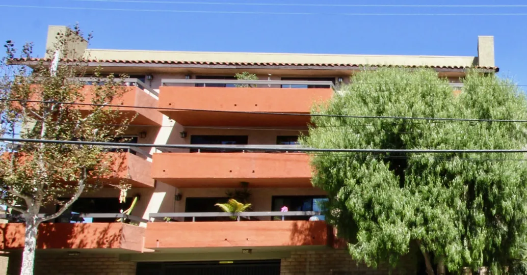 The balconies at Atherton Plaza