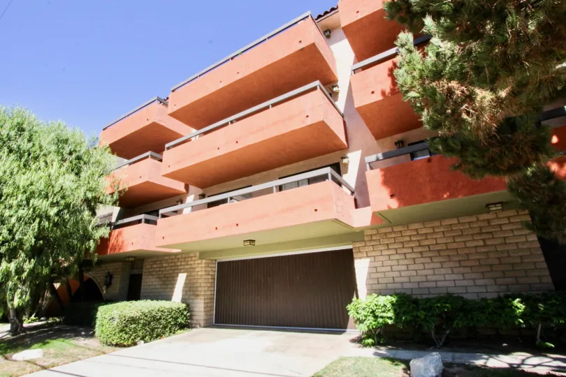 The driveway into Atherton Plaza