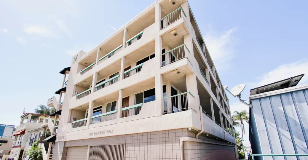 The terraces seen on the Bay Yacht Club