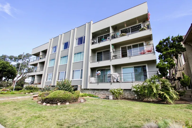 The yard in front of Beach Park Condos
