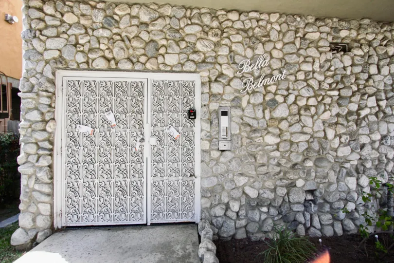 The entrance into the Bella Belmont