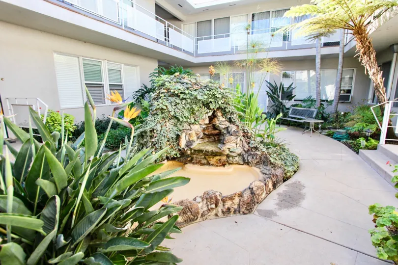 The landscaping around the Belmont Capri