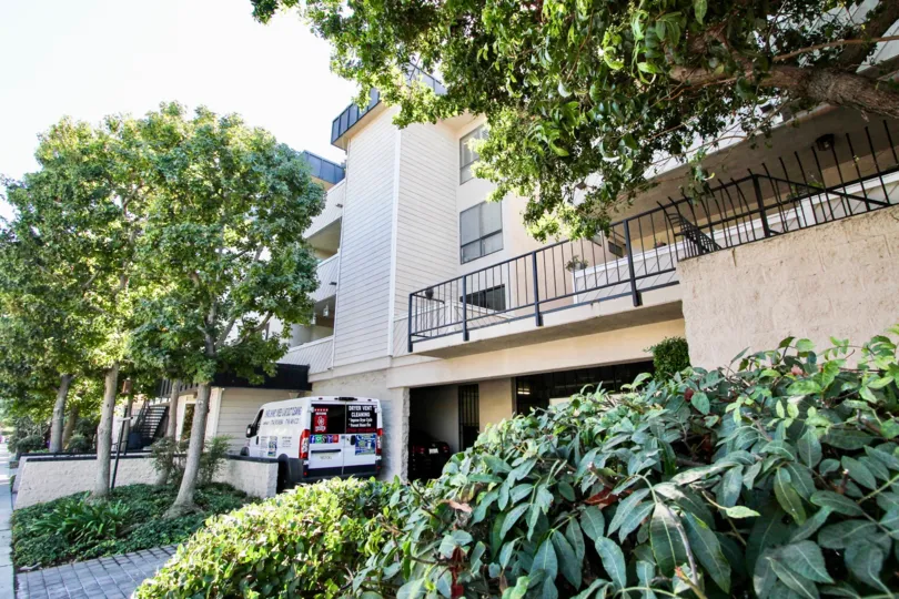 The shurbs around the Bermuda Street Condominiums building