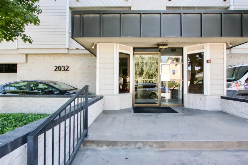 The address to the side of the entrance into Bermuda Street Condominiums