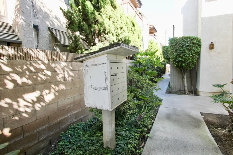 The mail area for residents of Bixby Knolls