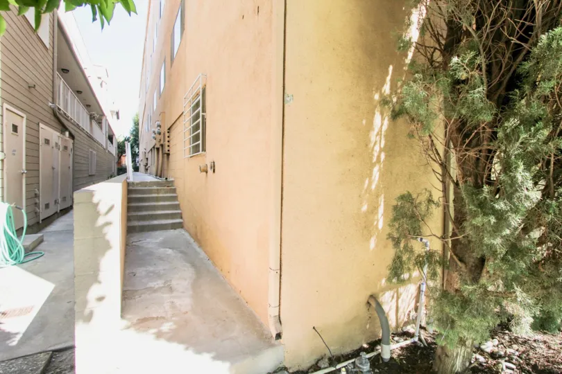 The sidewalk next to the Bixby Royal building