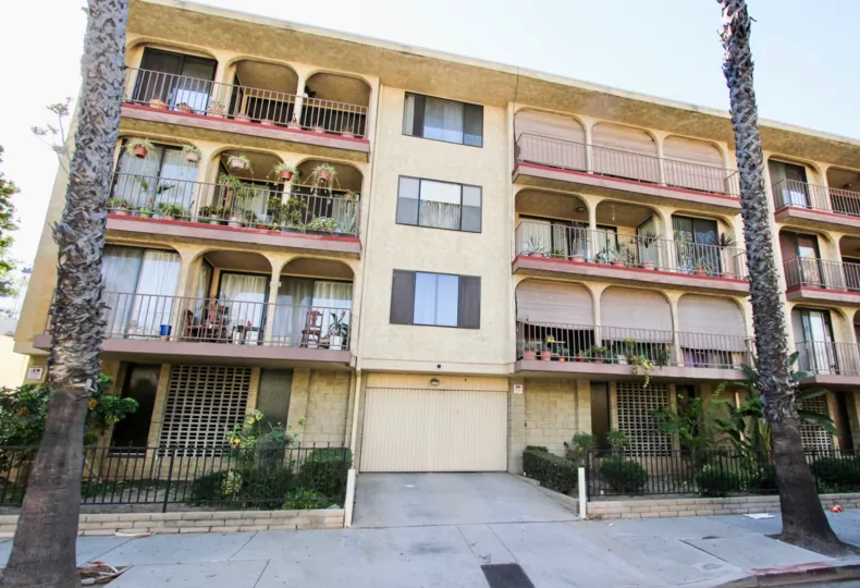 The arches seen throughout Bixby Terrace in Long Beach, California