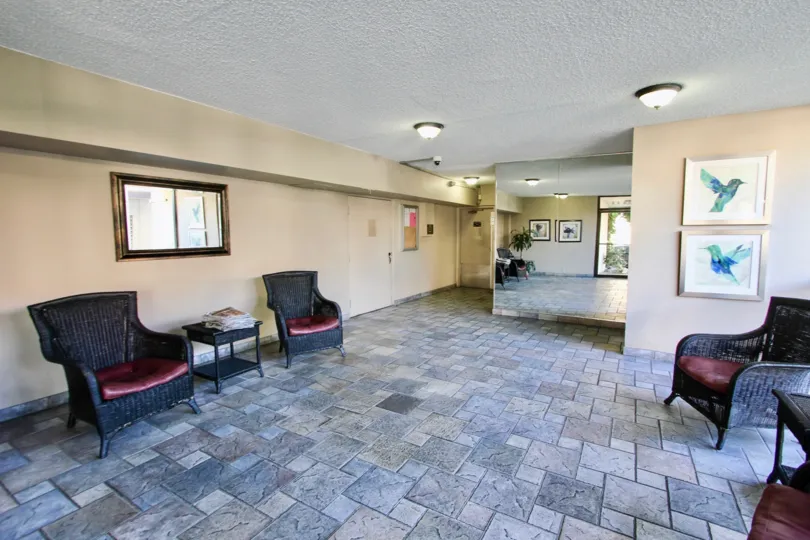 The foyer when entering into Bixby Terrace