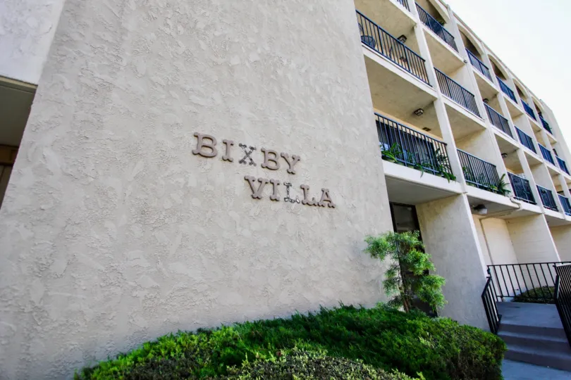 The name on the Bixby Villas building