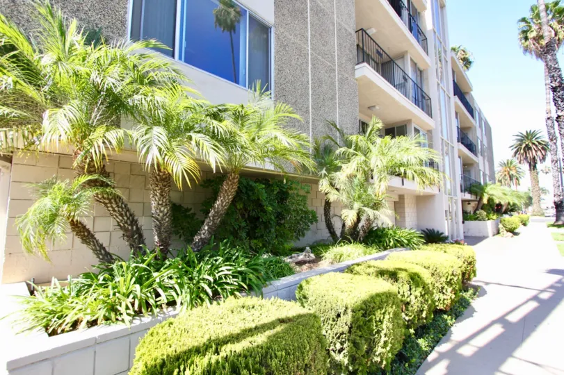 The landscaping around the Carlton Imperial in Long Beach, California