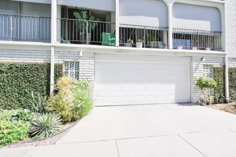 The garage for parking at the Chateau Lisa in Long Beach, California