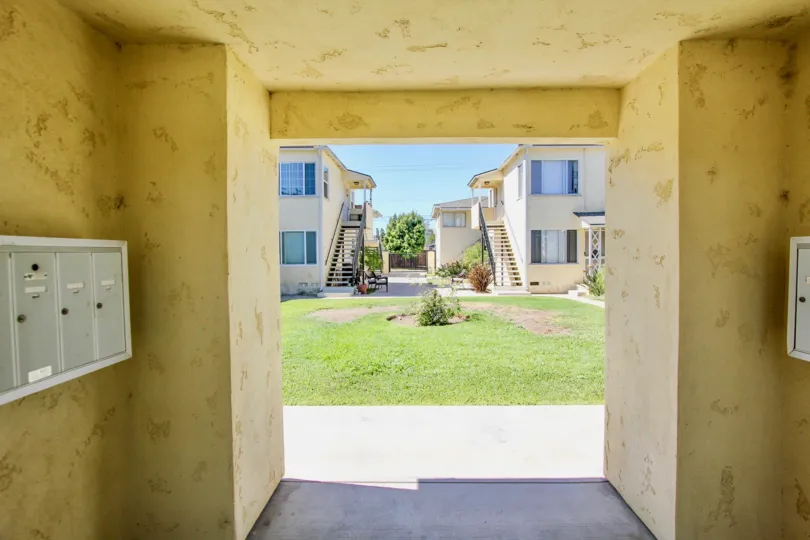 The entrance into Clark Avenue Villas