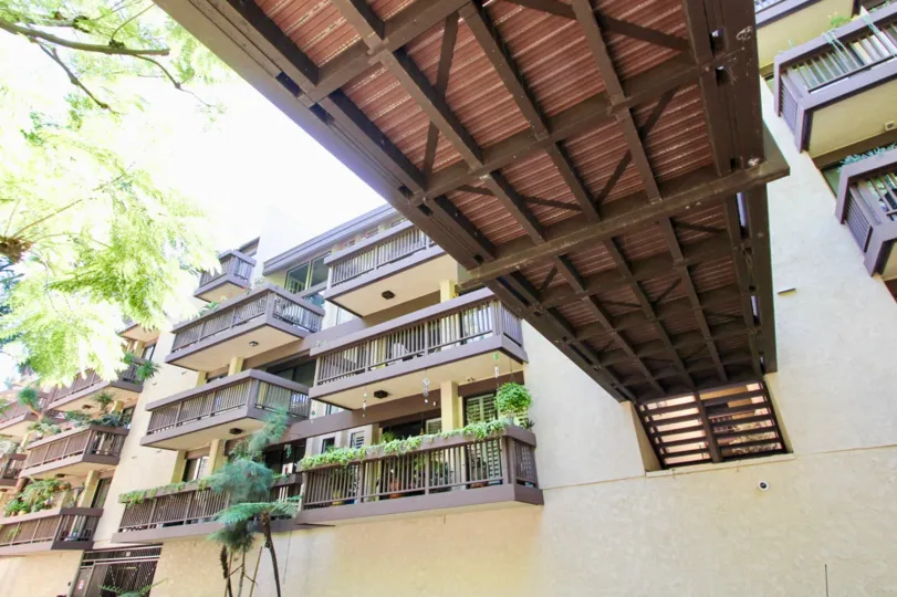 The structure of Clark Terrace in Long Beach, California