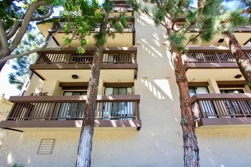 The sliding doors on the balconies at Clark Terrace