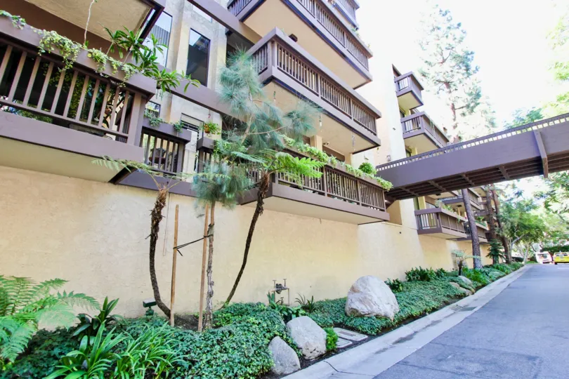 The landscaping around Clark Terrace