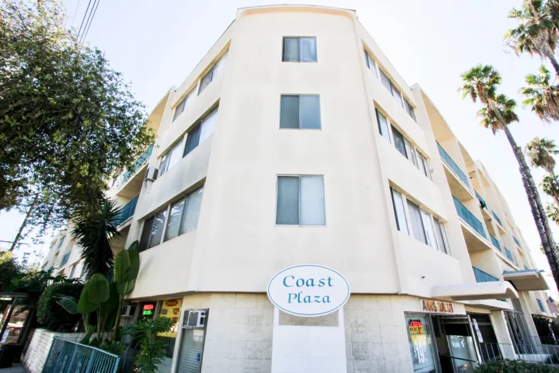 The view of the Coast Plaza building in Long Beach, California