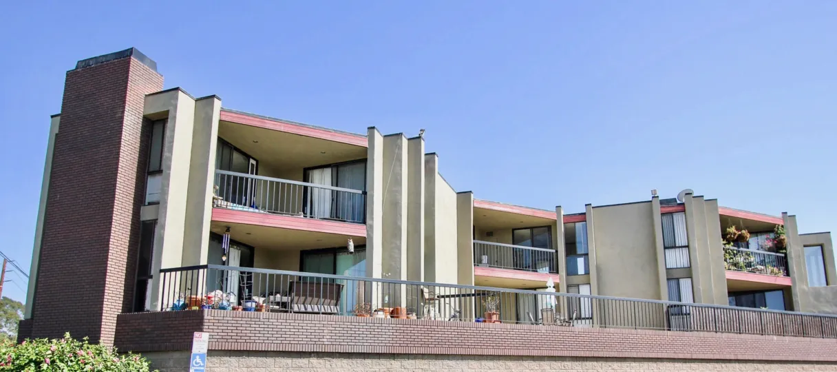 The view of Colorado Regency in Long Beach, California
