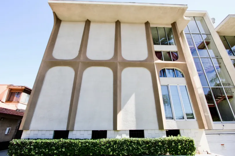 The hedges around the Coronado Heights building