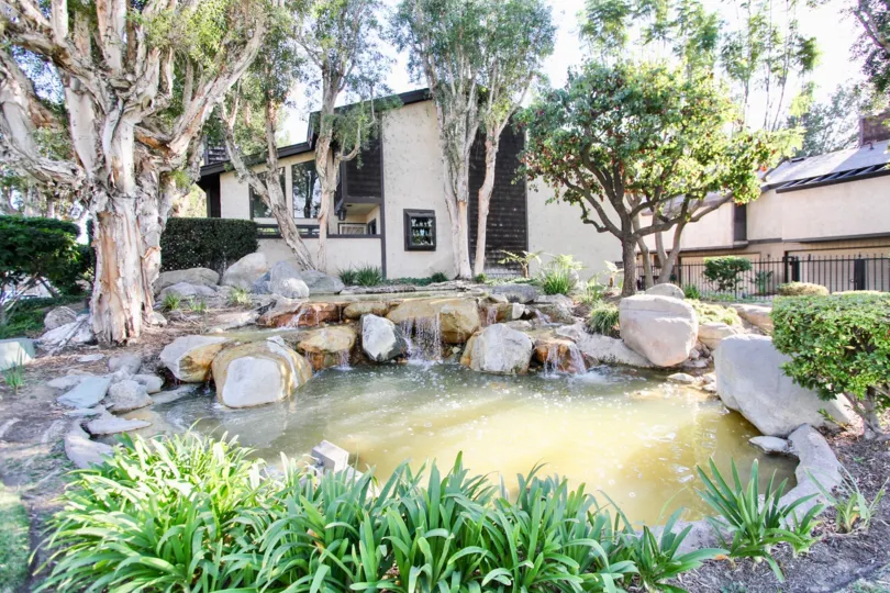 The pond in front of Country Club Gardens