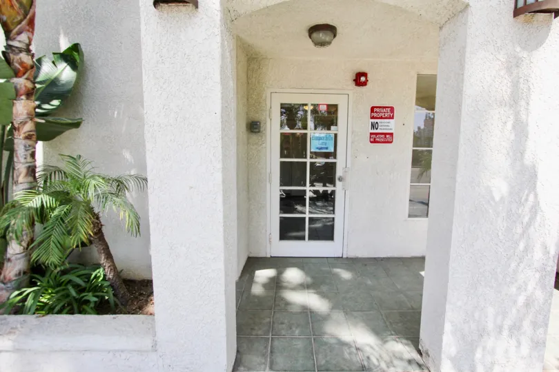 The entrance into East Park Villas