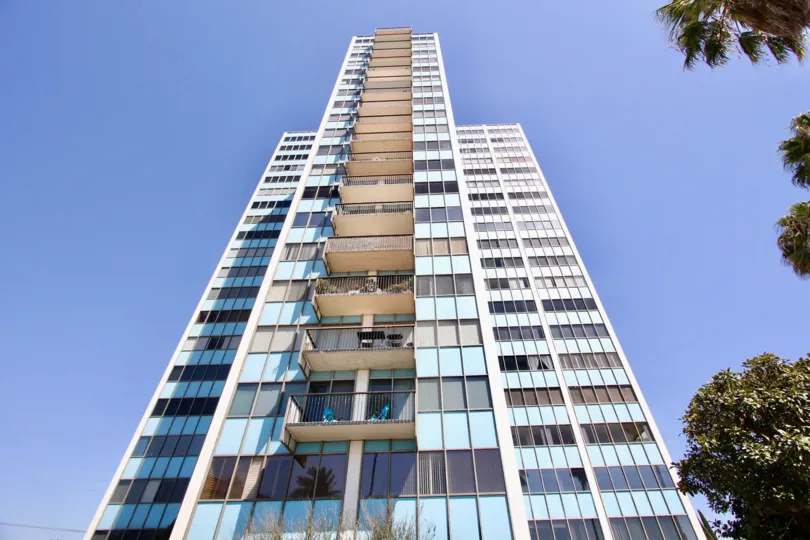The windows in the Galaxy Tower