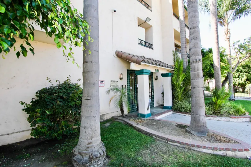 The landscaping around the Gardenia Villas in Long Beach, California