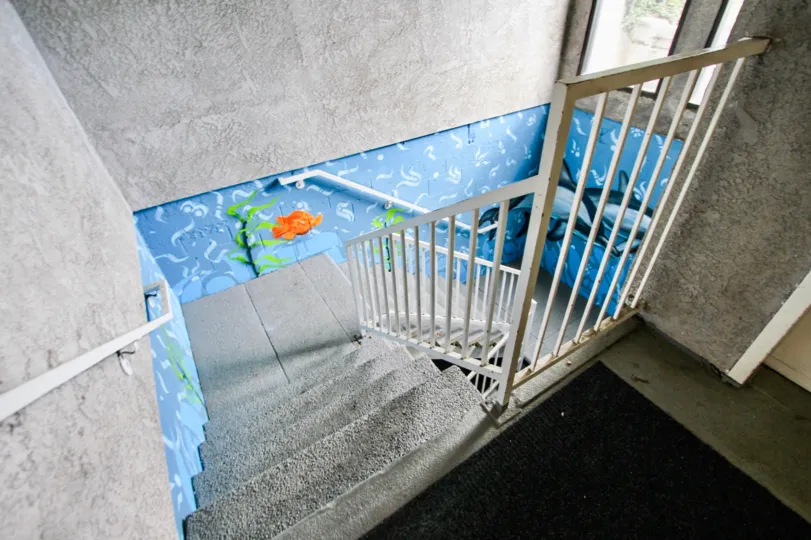 The stairwell inside of Gaviota Heights