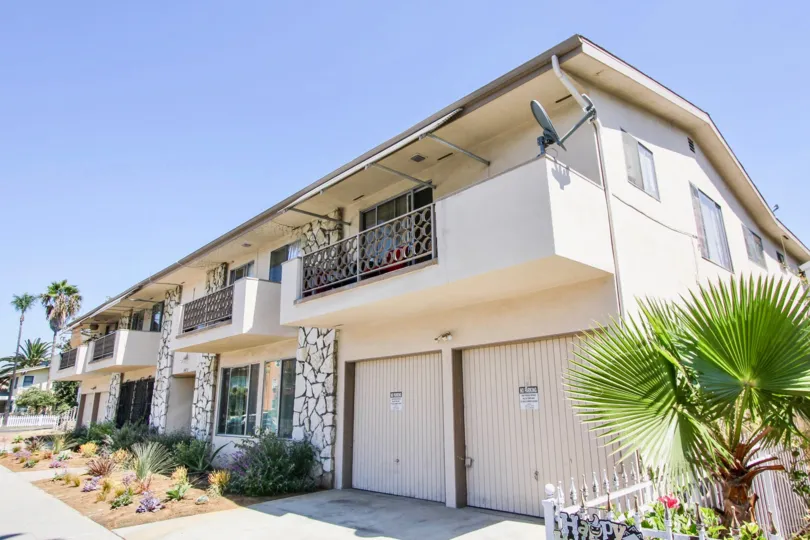 The garages at the Golden Cedar Condominiums in Long Beach, California
