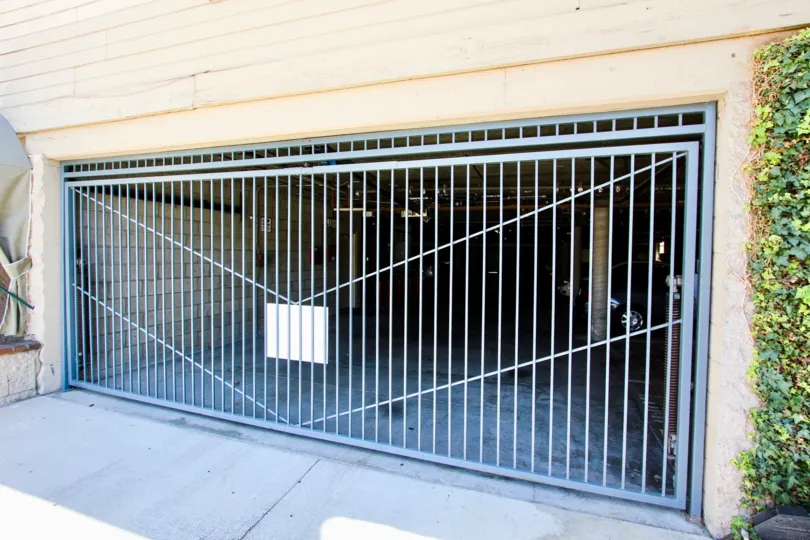 The garage for resident parking at Grand Villa