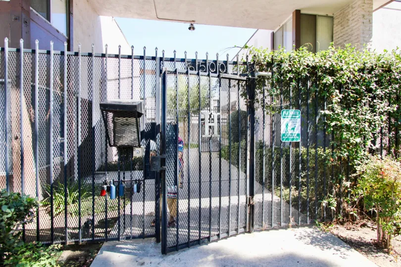The door into the common area of Hampton Condominium