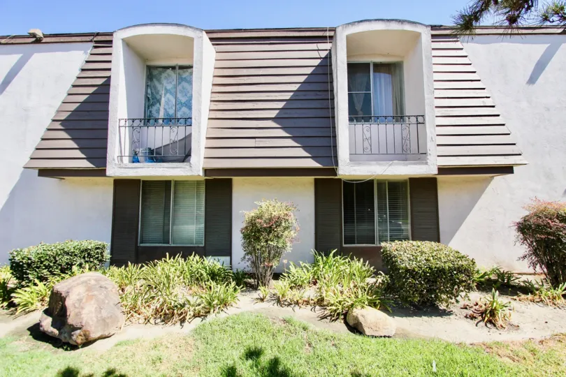 The brown shutters seen on the Hampton Condominium unit