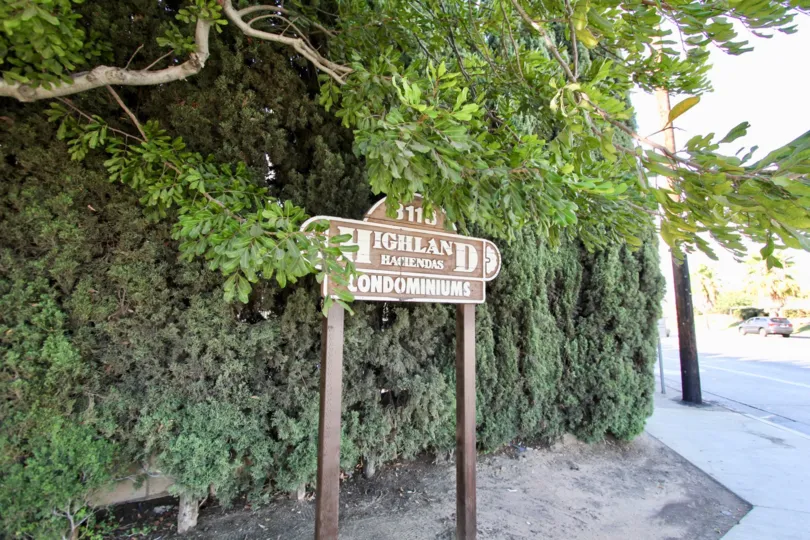 The sign for Highland Haciendas in Long Beach, California
